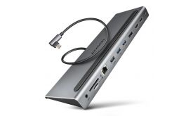AXAGON HMC-4KX3,  TRIPLE 4K DISPL (Többportos USB-C/. DisplayPort/2x  HDMI 4K/60Hz.)